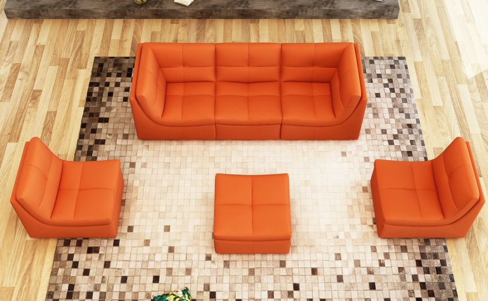 Lego 7 Pc Set Pumpkin Sectional J&M Furniture