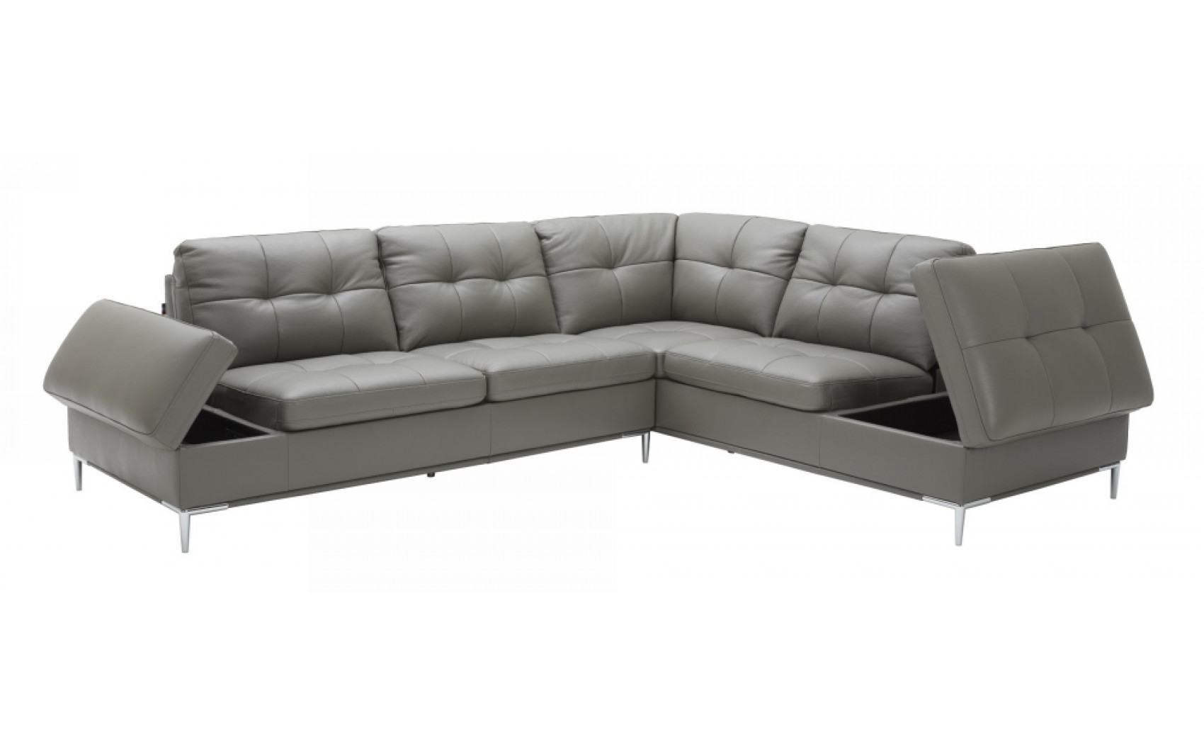 Leonardo Grey Storage Sectional J&M Furniture