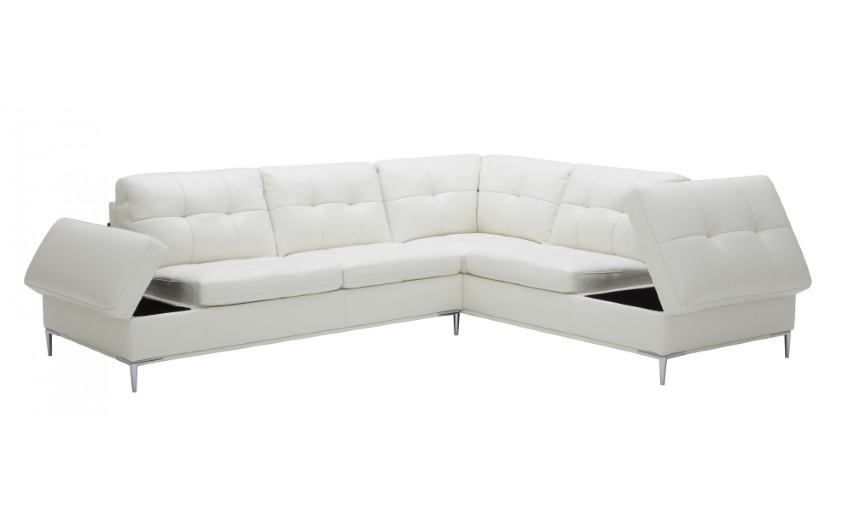 Leonardo White Storage Sectional J&M Furniture
