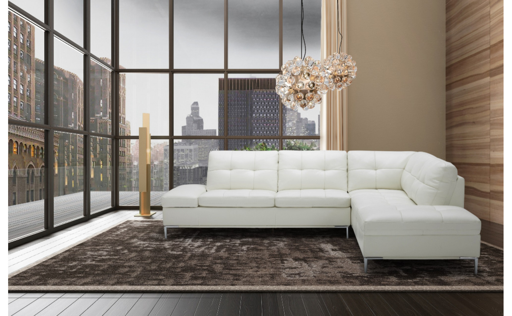 Leonardo White Storage Sectional J&M Furniture