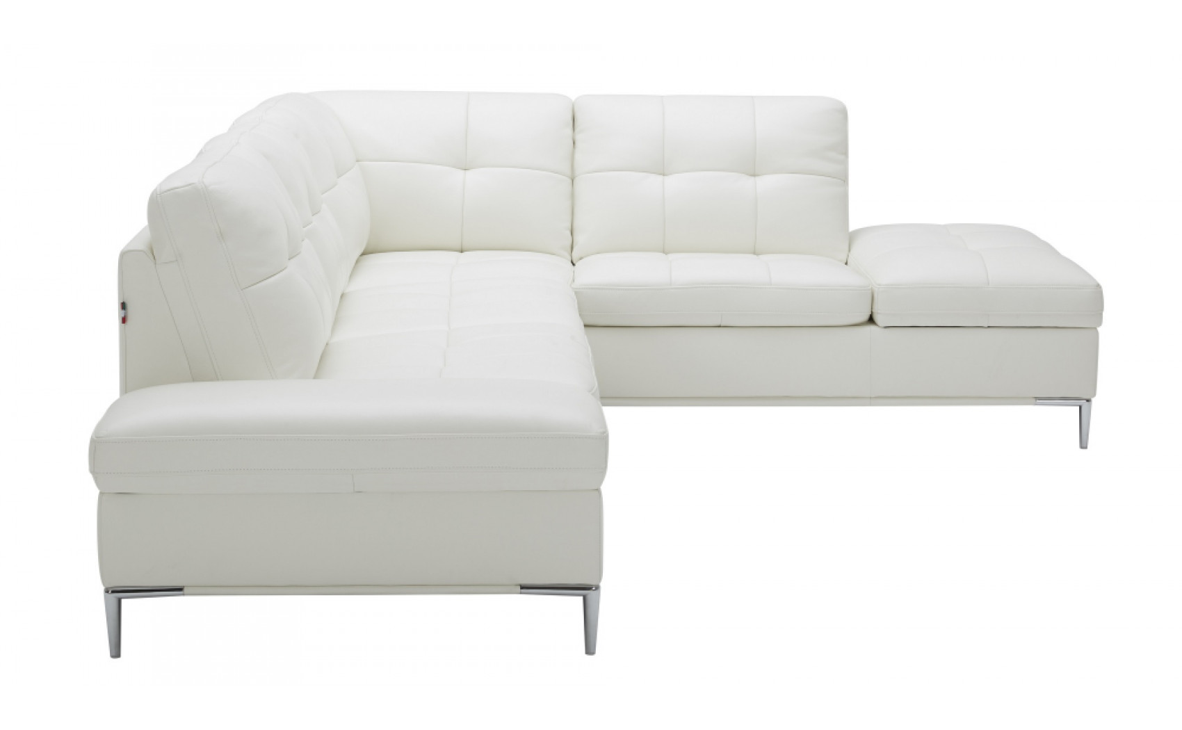 Leonardo White Storage Sectional J&M Furniture