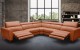 Lorenzo Premium Leather Sectional Sectional Rust J&M Furniture