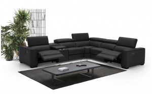 Picasso 6PC Black Sectional J&M Furniture
