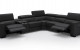 Picasso 6PC Black Sectional J&M Furniture
