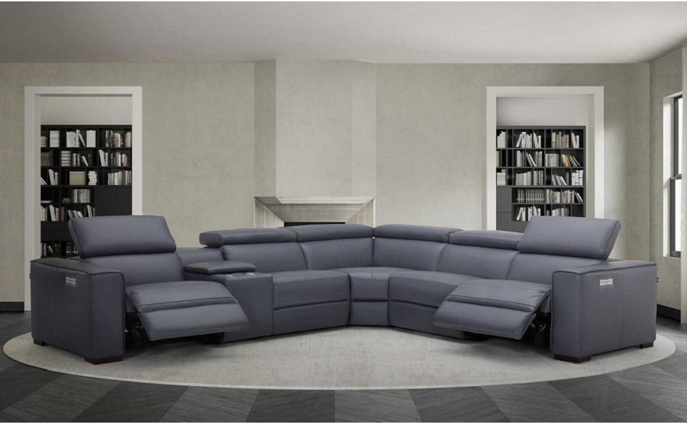 Picasso Motion Sectional Blue Grey J&M Furniture