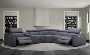 Picasso Motion Sectional Blue Grey J&M Furniture