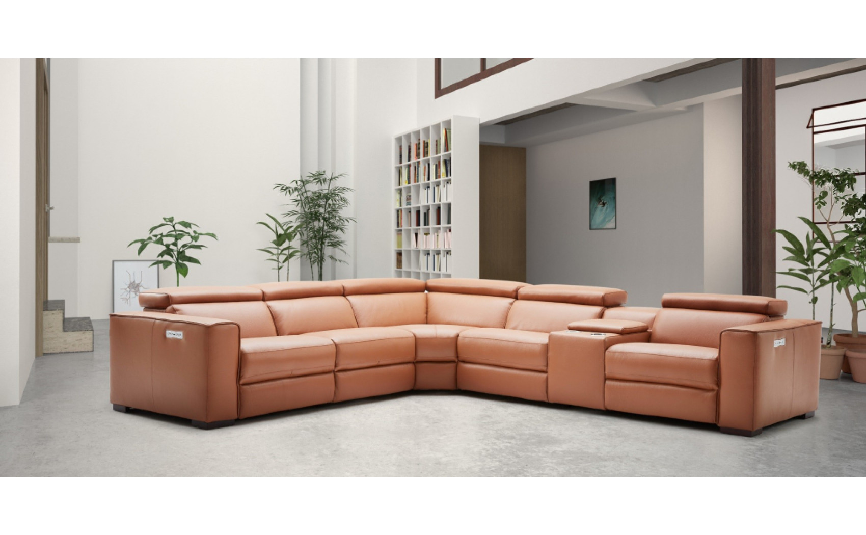 Picasso Motion Sectional Caramel J&M Furniture