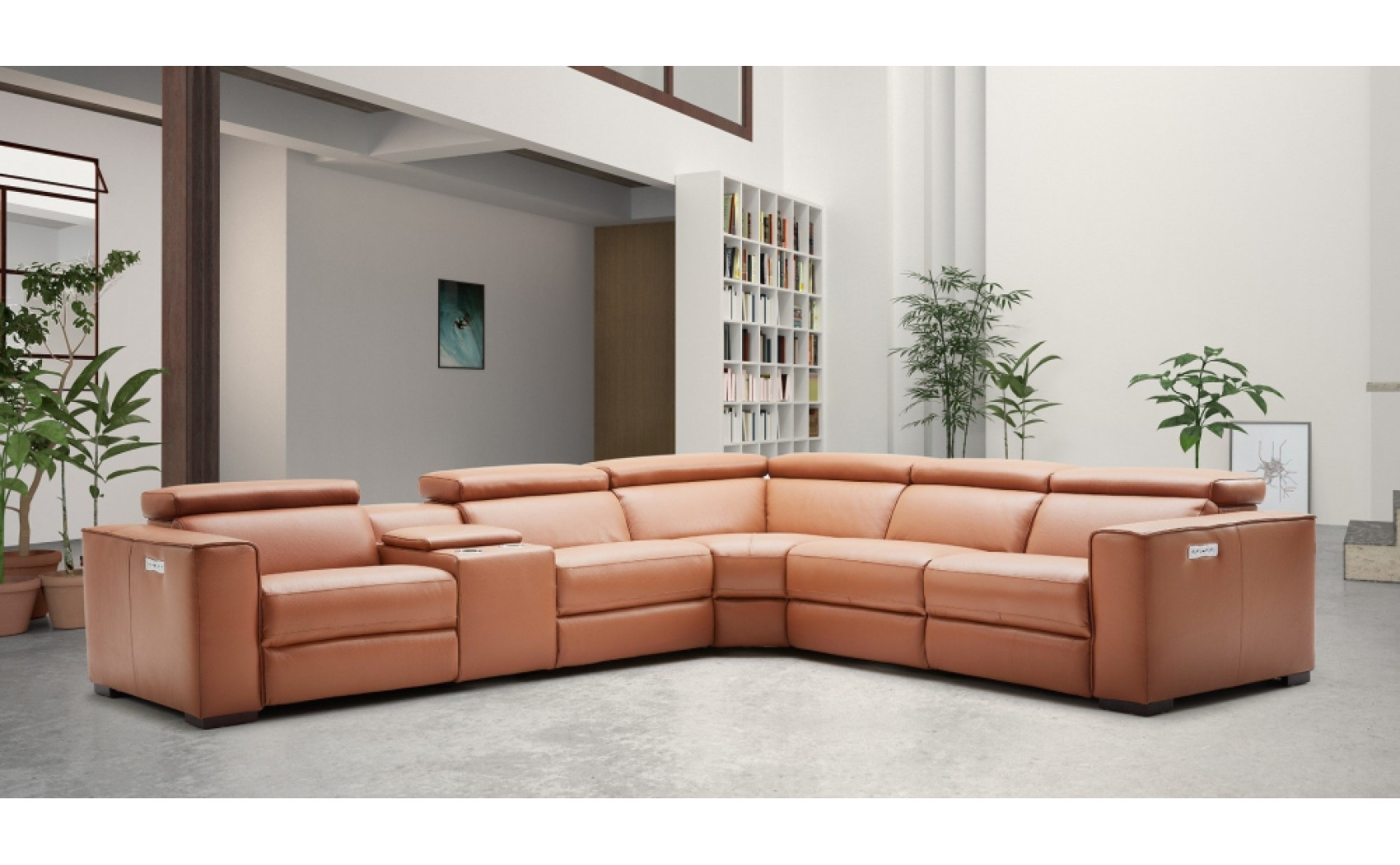 Picasso Motion Sectional Caramel J&M Furniture