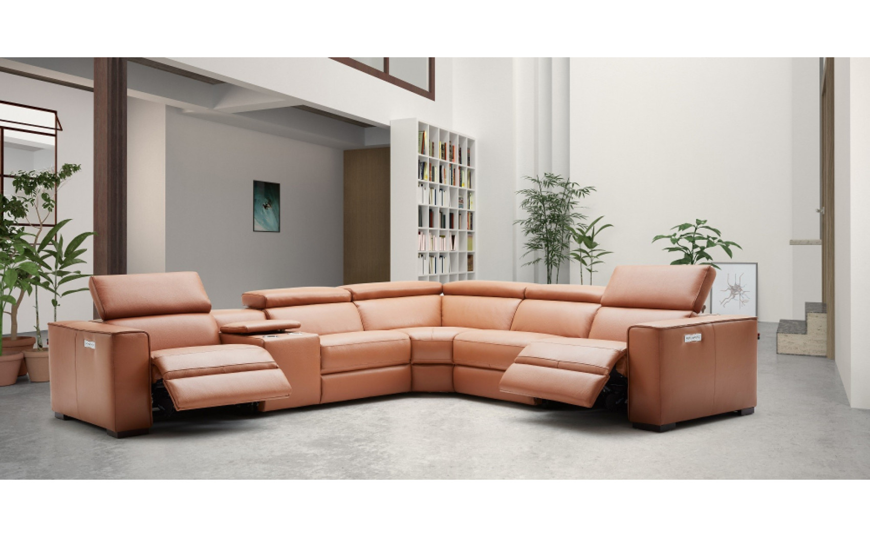 Picasso Motion Sectional Caramel J&M Furniture