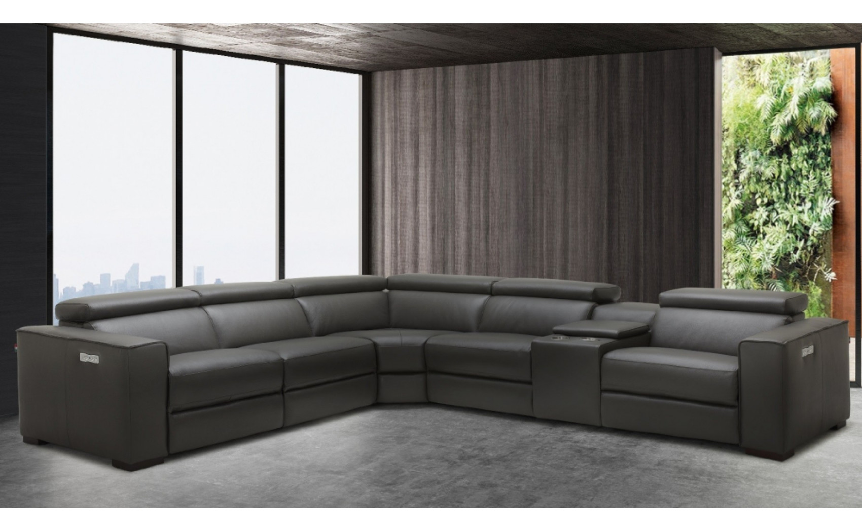 Picasso Motion Sectional Dark Grey J&M Furniture