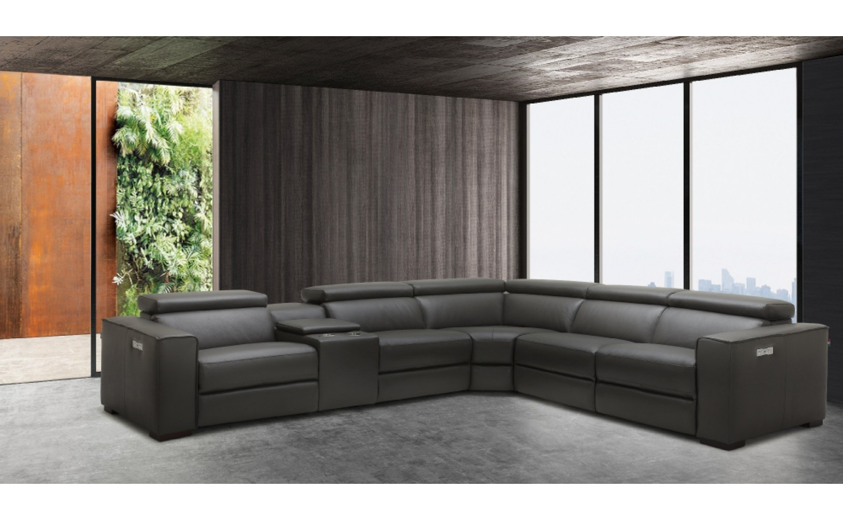 Picasso Motion Sectional Dark Grey J&M Furniture
