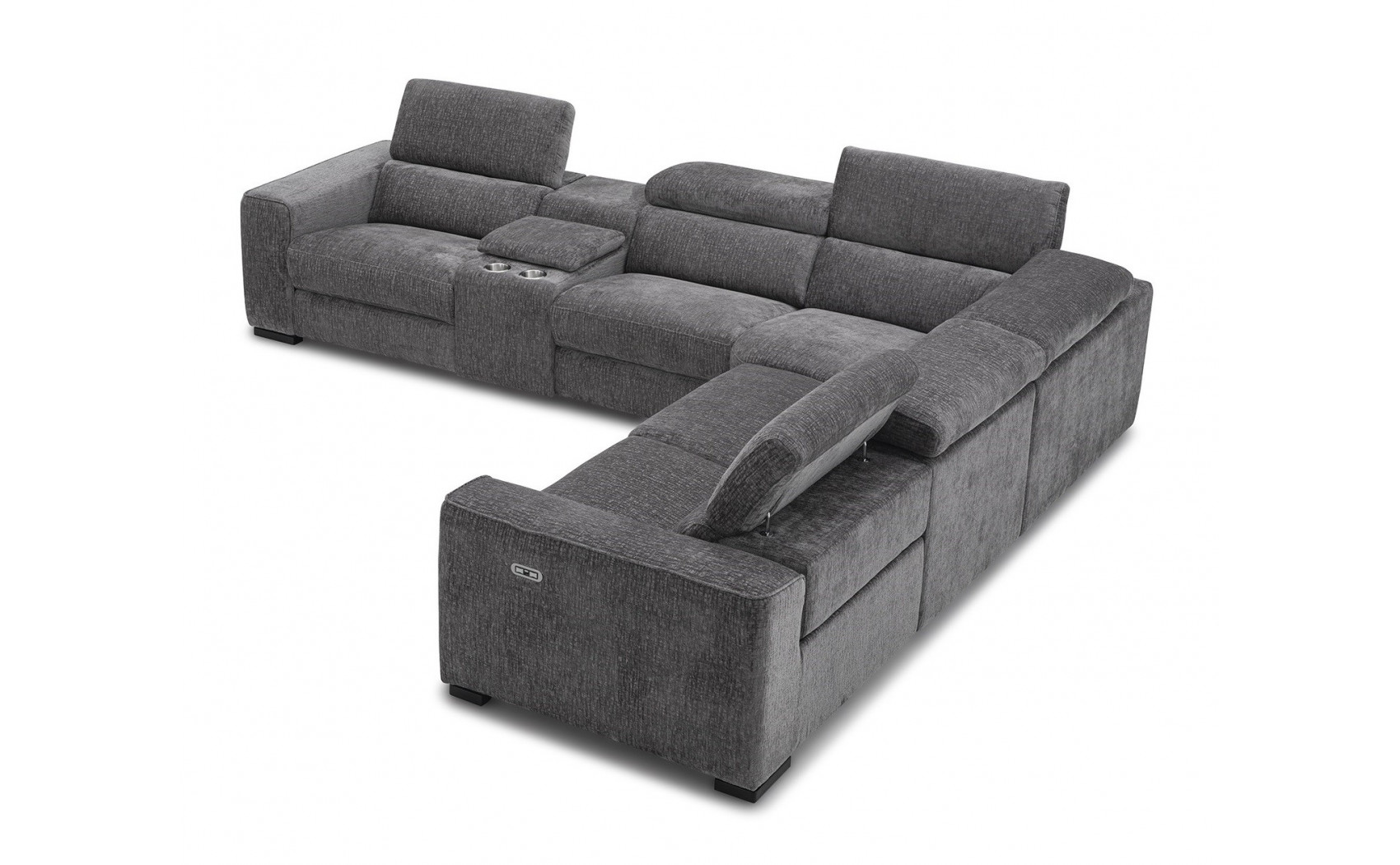 Picasso 6PC Motion Dark Grey Sectional J&M Furniture