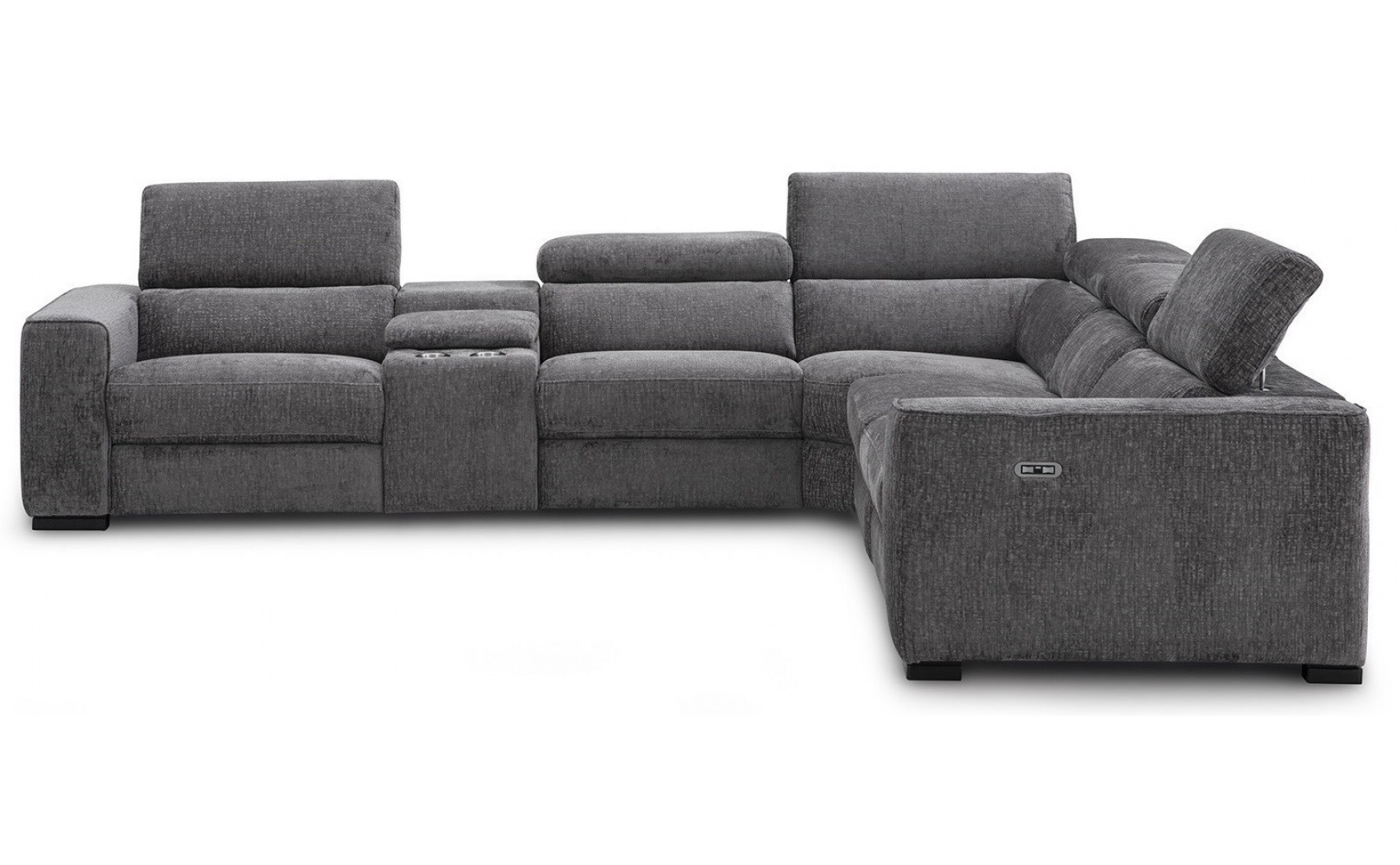 Picasso 6PC Motion Dark Grey Sectional J&M Furniture