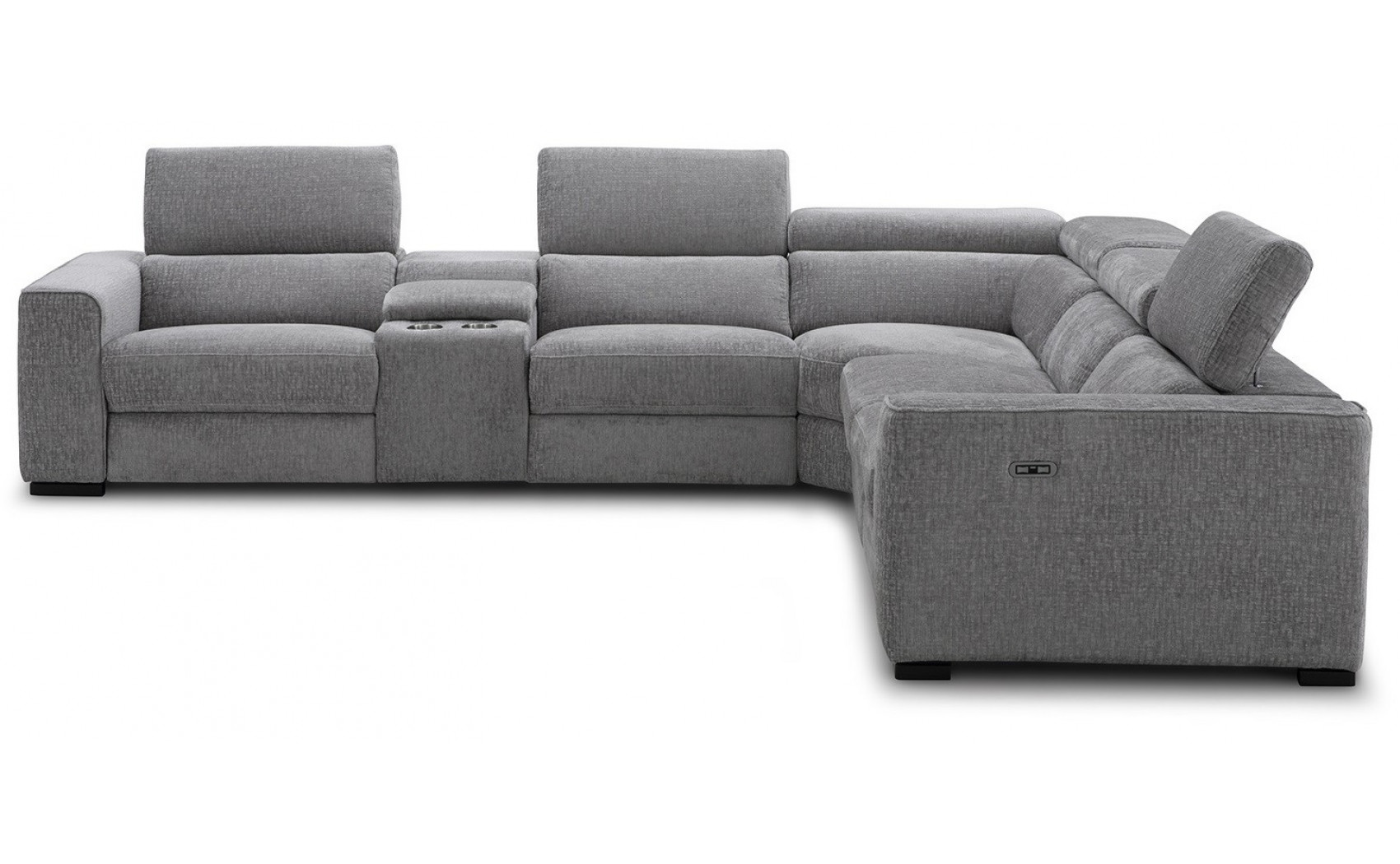 Picasso 6PC Motion Light Grey Sectional J&M Furniture