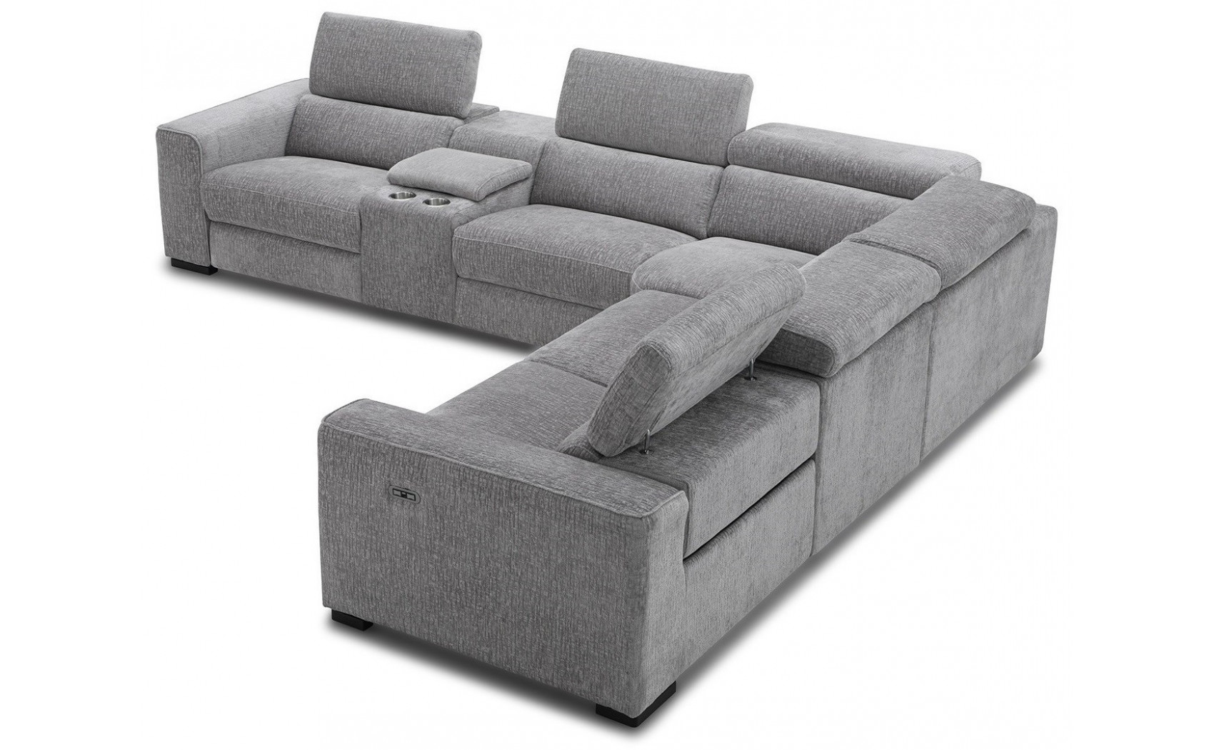 Picasso 6PC Motion Light Grey Sectional J&M Furniture