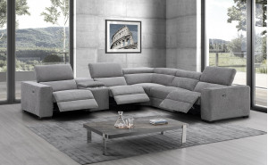 Picasso 6PC Motion Light Grey Sectional J&M Furniture