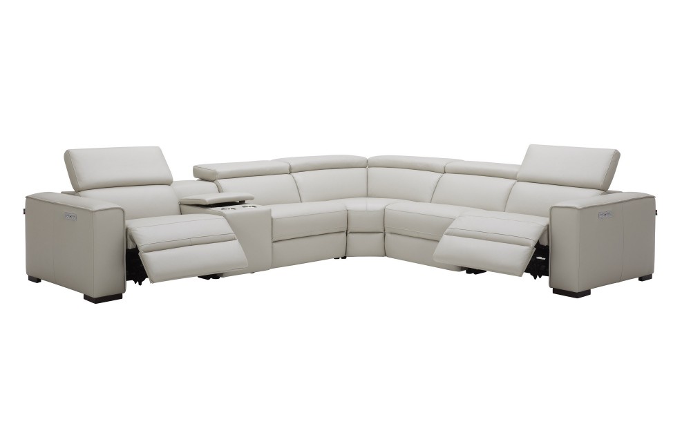 Picasso Motion Sectional Silver Grey J&M Furniture