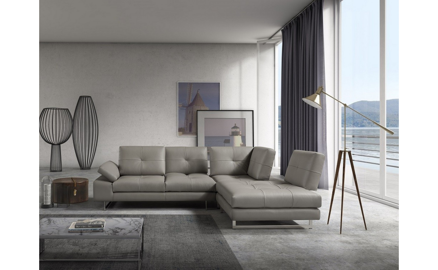 Prive Grey Sectional J&M Furniture