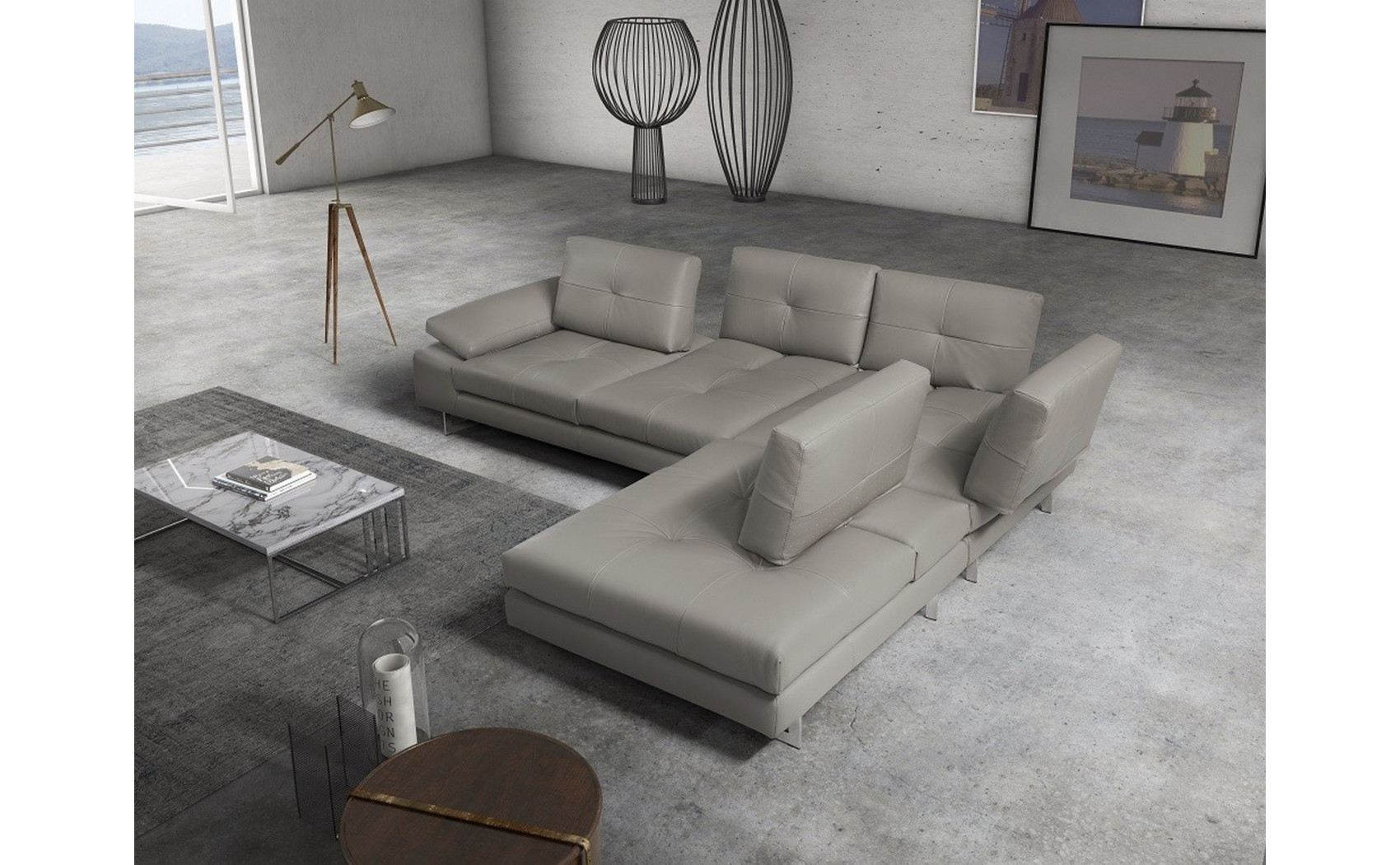 Prive Grey Sectional J&M Furniture