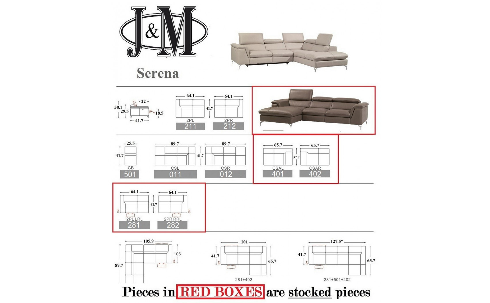 Serena Grey Sectional J&M Furniture