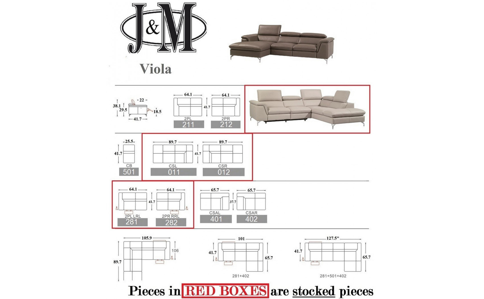 Viola Grey Sectional J&M Furniture