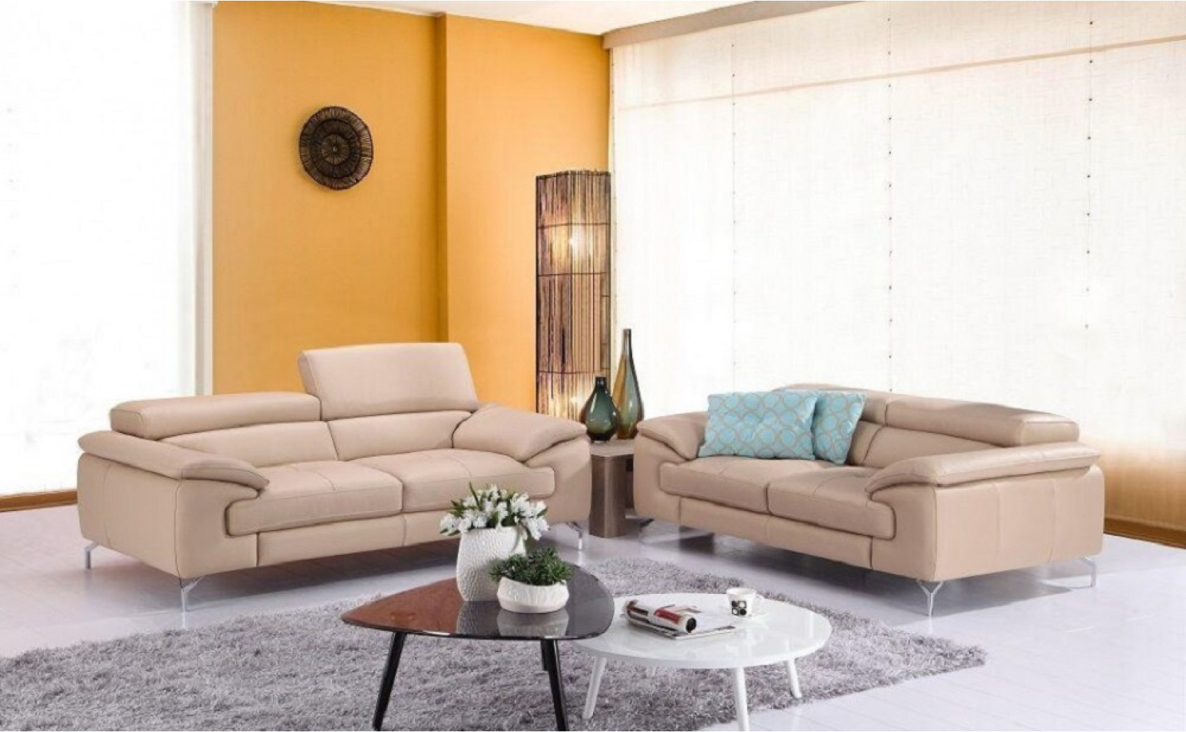 Jannette A973 Sofa Set Peanut J&M Furniture
