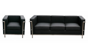 Cour Sofa Set Black J&M Furniture