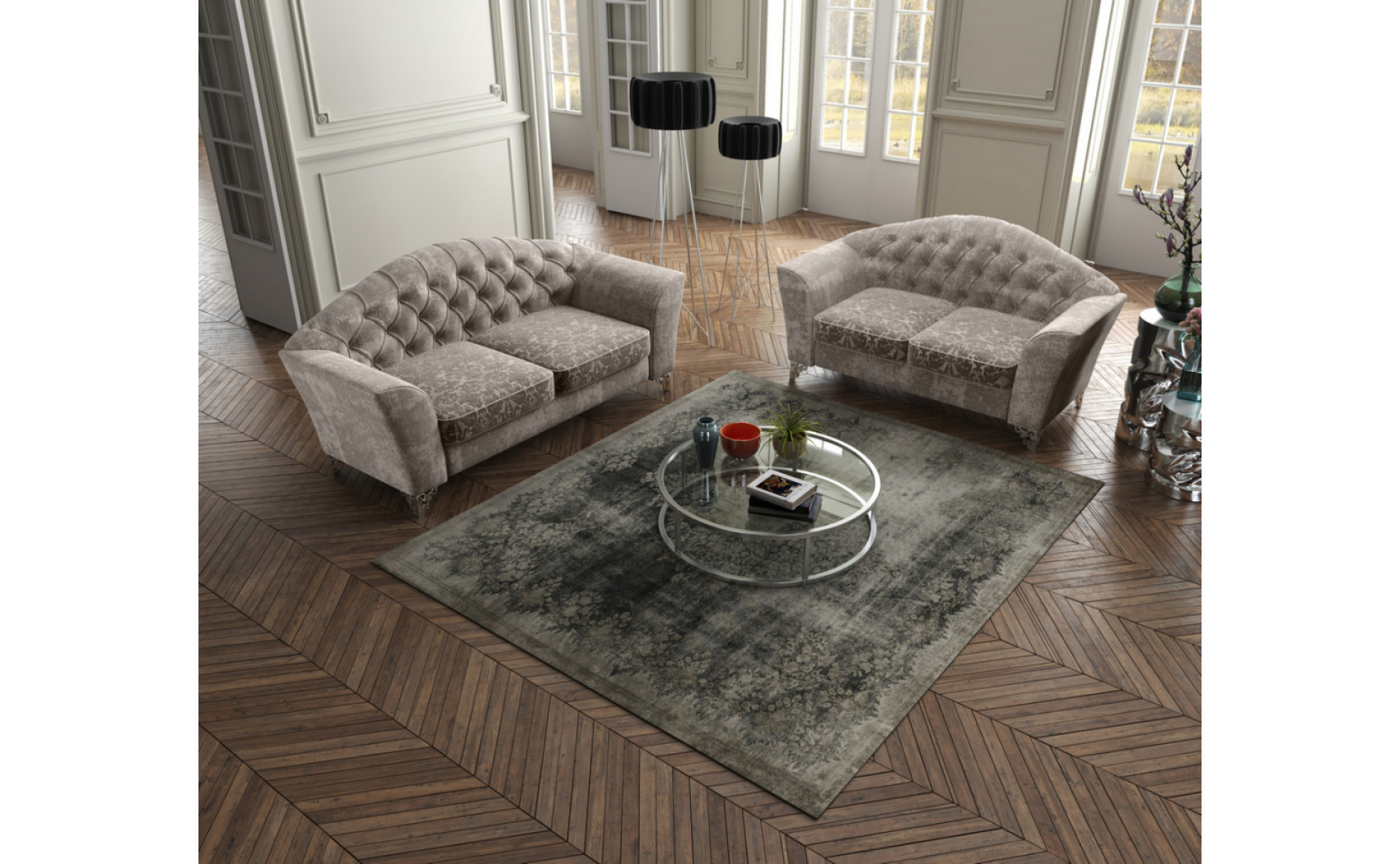 Divina Sofa Set Taupe J&M Furniture