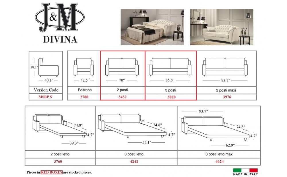 Divina Sofa Butter J&M Furniture