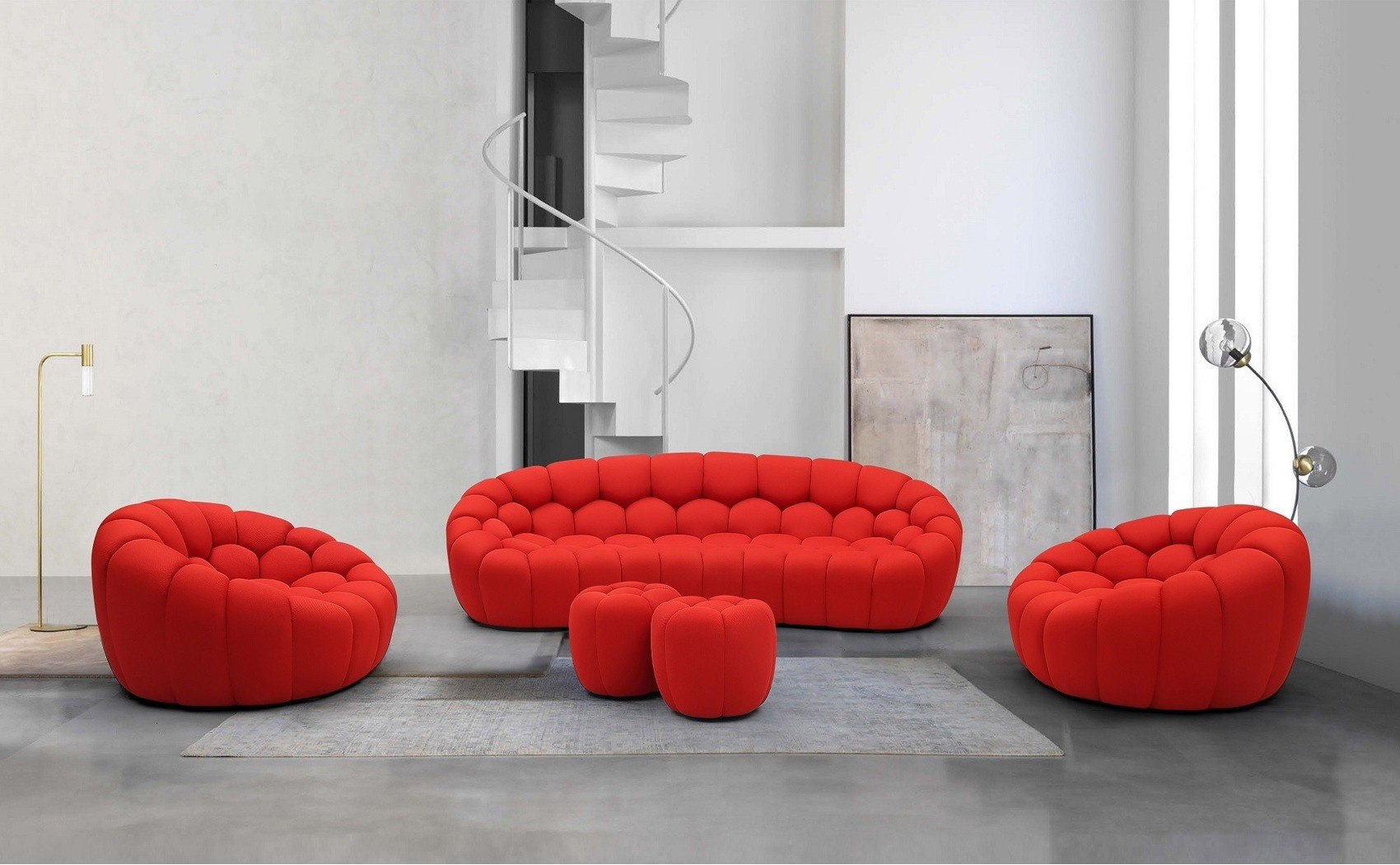 Fantasy Sofa Set Red J&M Furniture