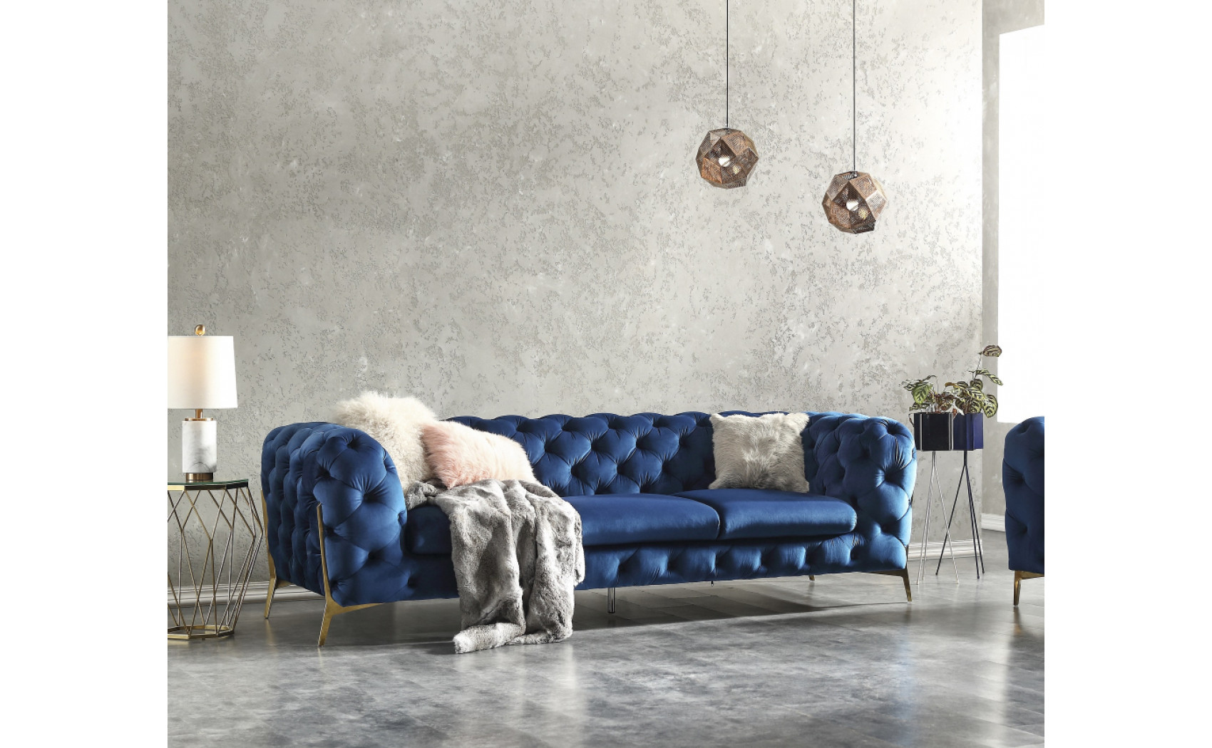 Glamour Sofa Set Blue J&M Furniture