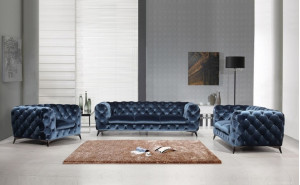 Glitz Sofa Set Blue J&M Furniture Glitz Sofa Set Blue J&M Furniture