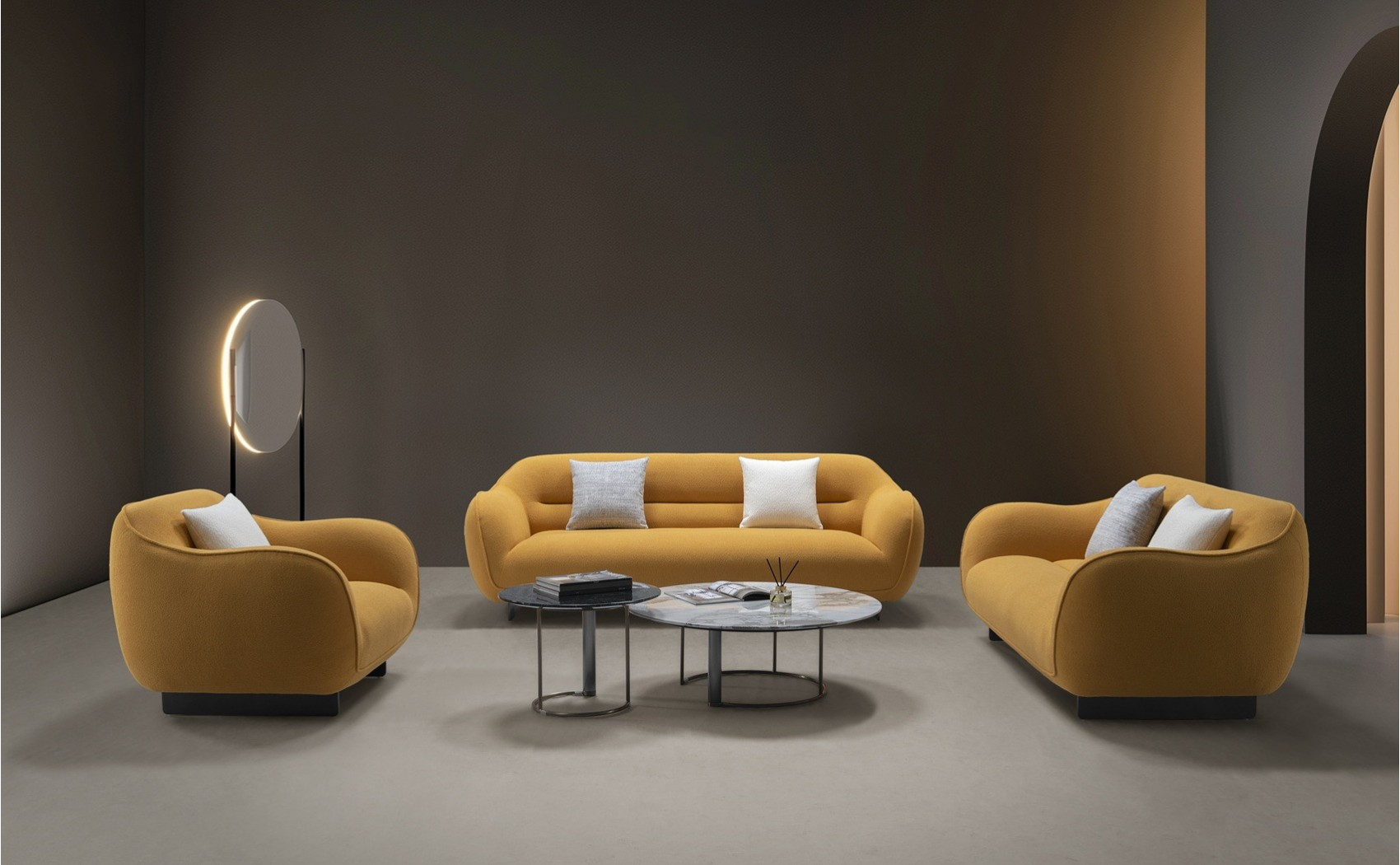 Bario HF5009 Sofa Set Yellow J&M Furniture