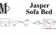 Jasper Sofa Bed Leather Grey J&M Furniture