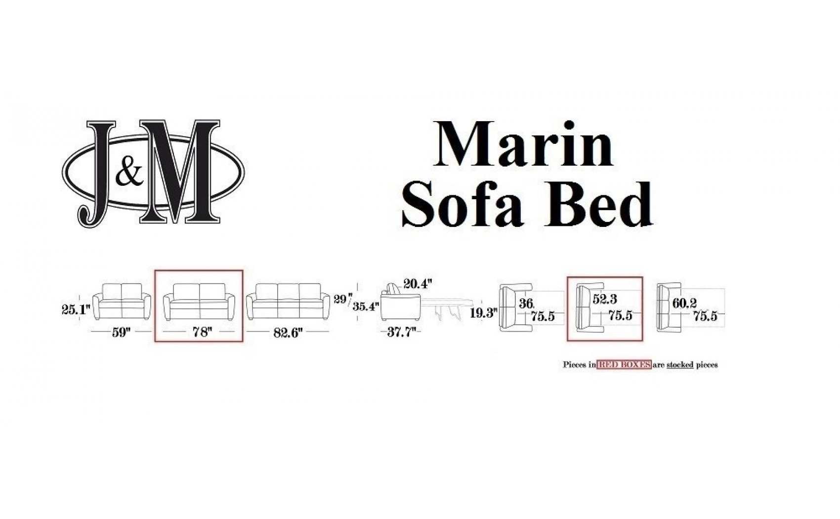 Marin Sofa Bed Fabric Grey J&M Furniture