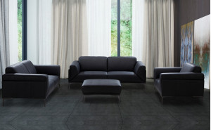 Knight Sofa Set Black J&M Furniture Knight Sofa Set Black J&M Furniture