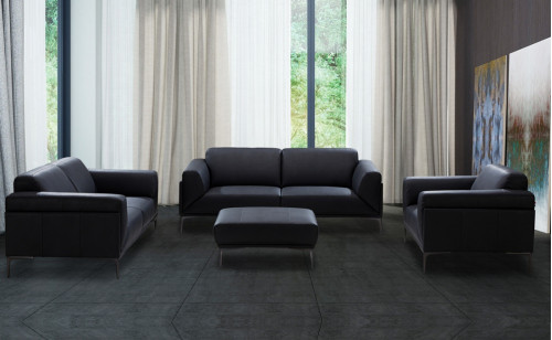 Knight Sofa Set Black J&M Furniture Knight Sofa Set Black J&M Furniture