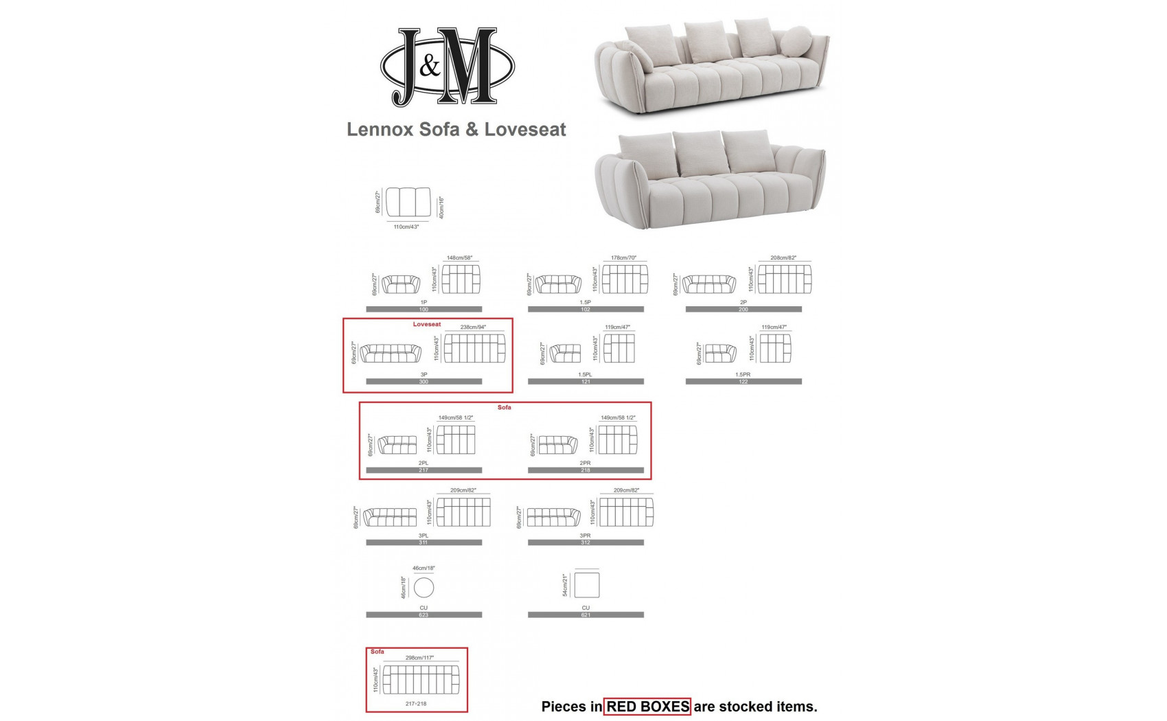 Lennox Sofa Set Off White J&M Furniture