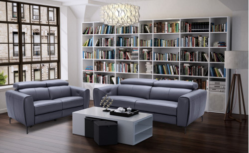 Lorenzo Sofa Set Blue-Grey J&M Furniture