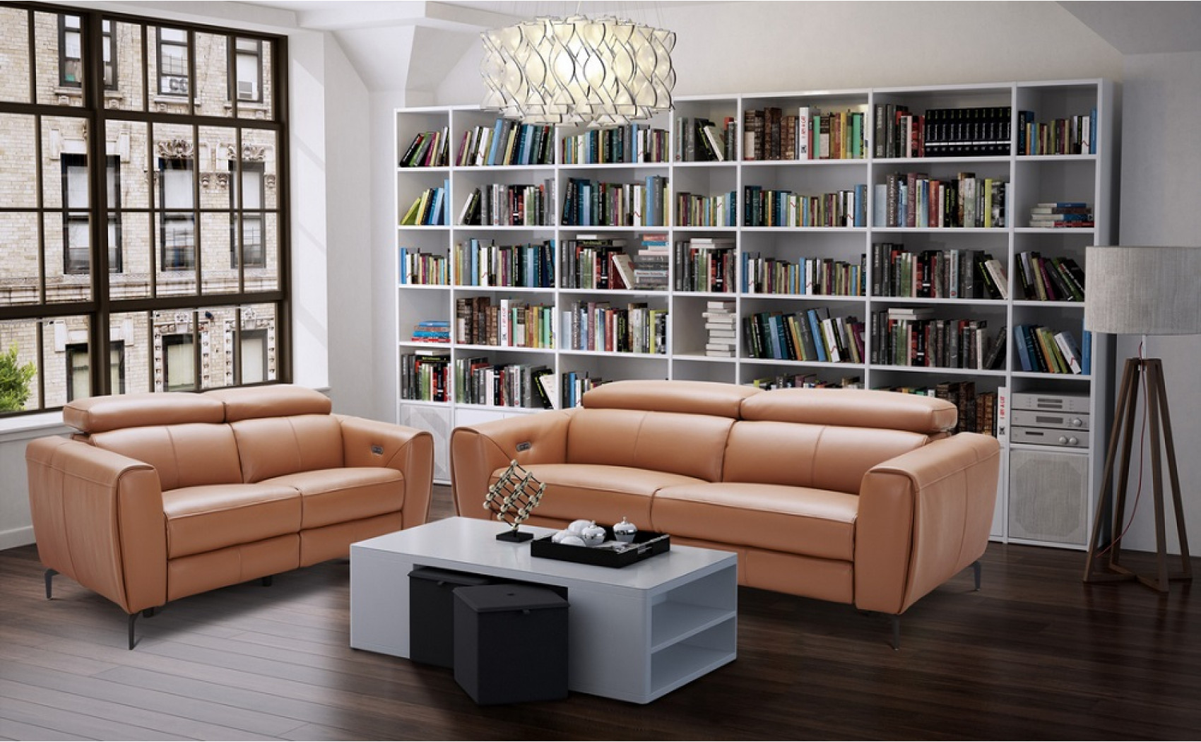 Lorenzo Sofa Set Caramel J&M Furniture