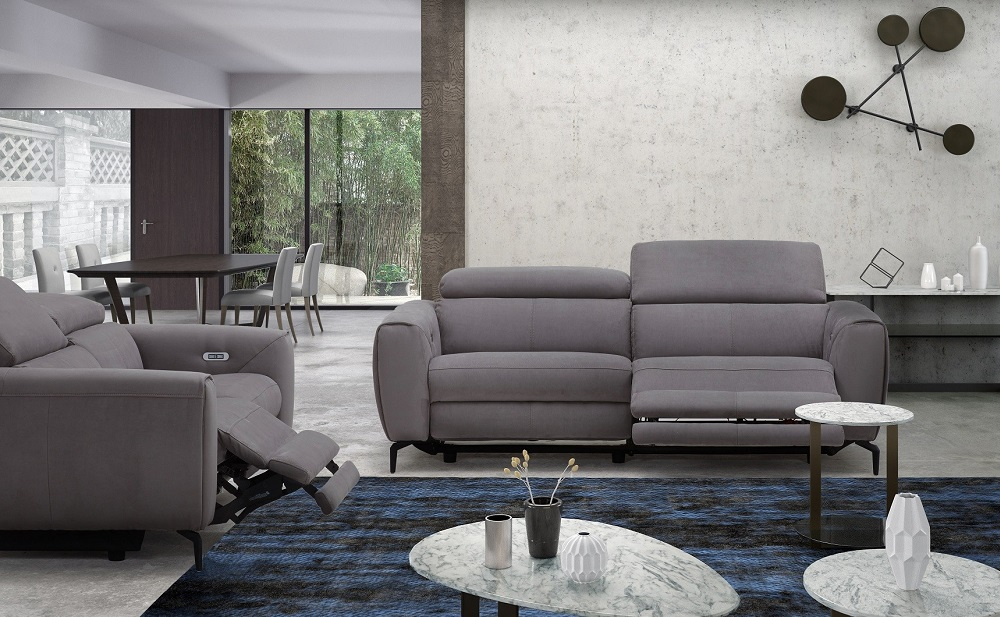 Lorenzo Sofa Grey Fabric J&M Furniture