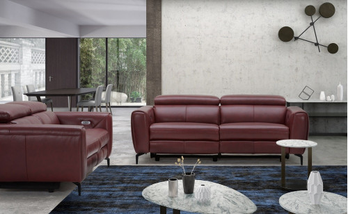 Lorenzo Sofa Set Merlot J&M Furniture