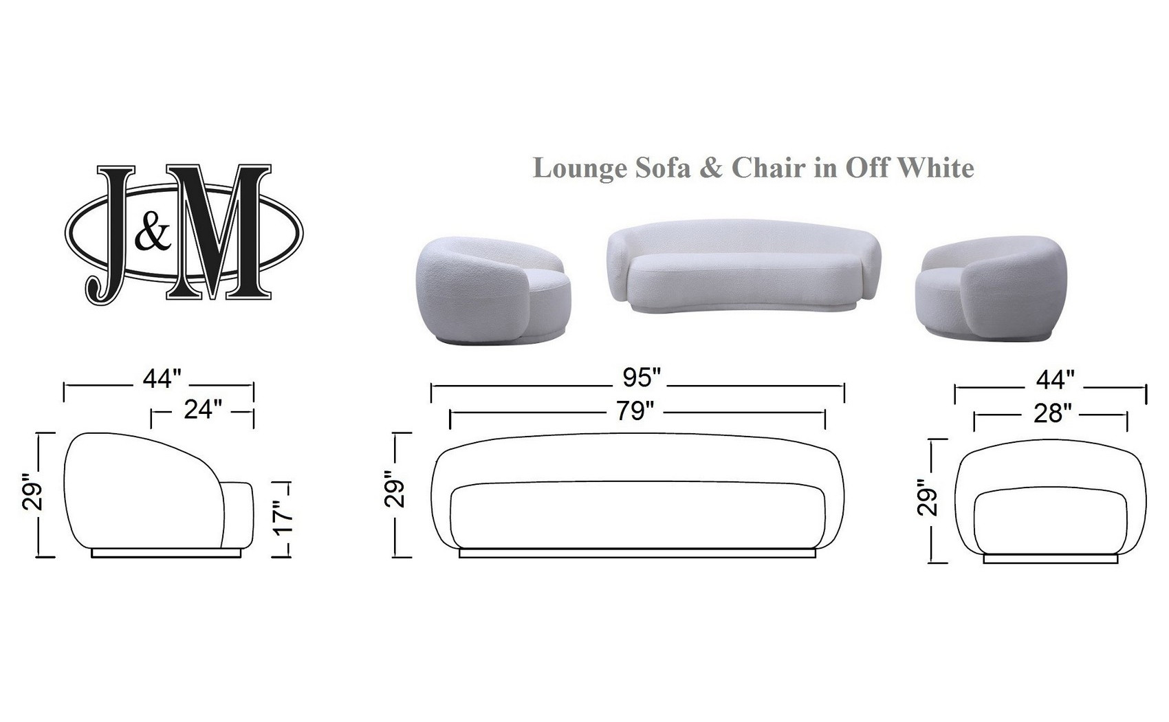 Lounge Sofa Set Off White J&M Furniture