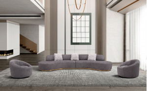 Moon Sectional Set Dark Grey J&M Furniture