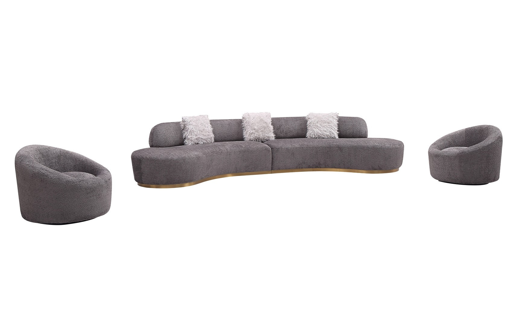 Moon Sectional Set Dark Grey J&M Furniture