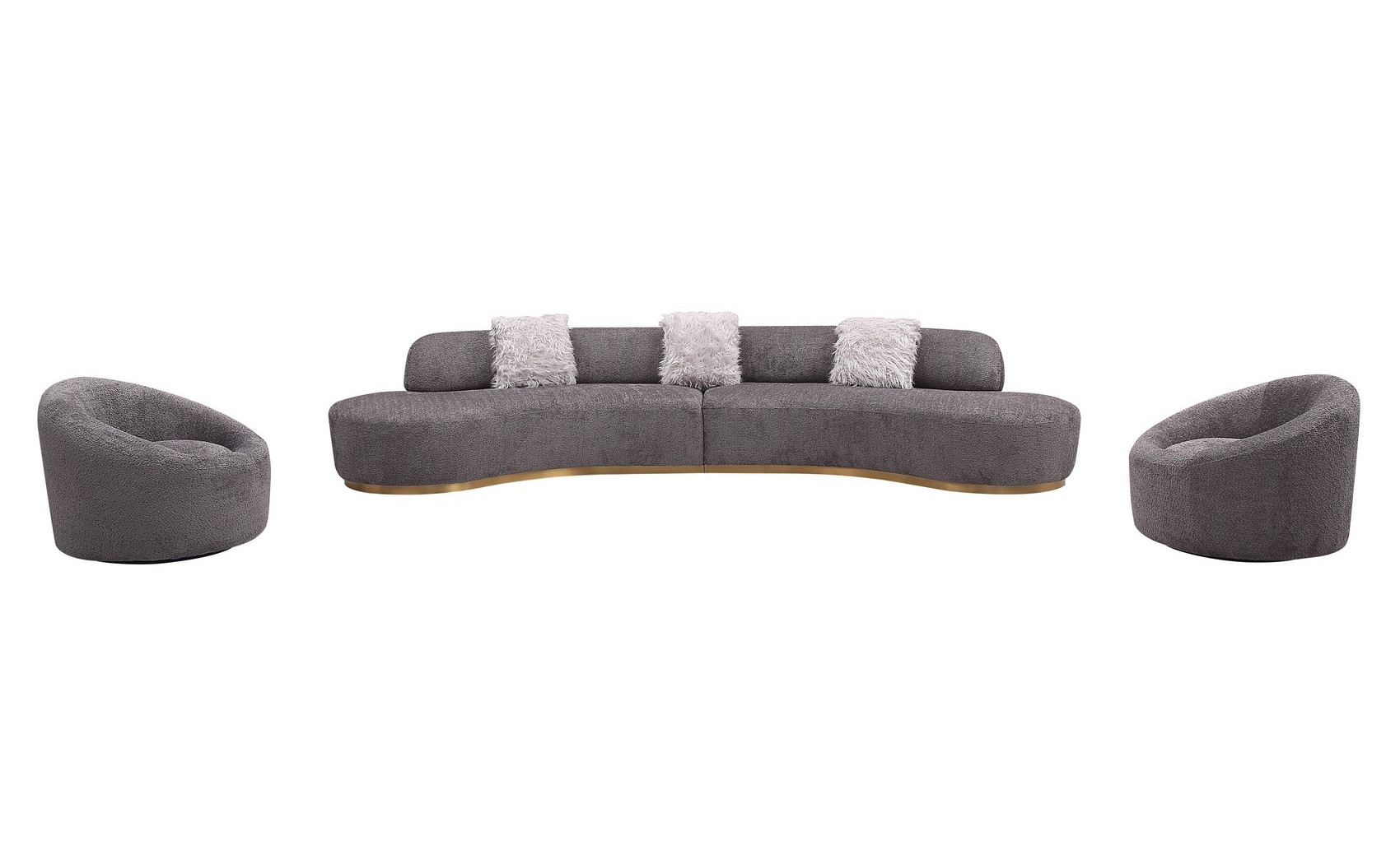 Moon Sectional Set Dark Grey J&M Furniture