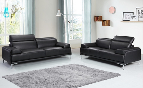 Nicolo Sofa Set Black J&M Furniture Nicolo Sofa Set Black J&M Furniture