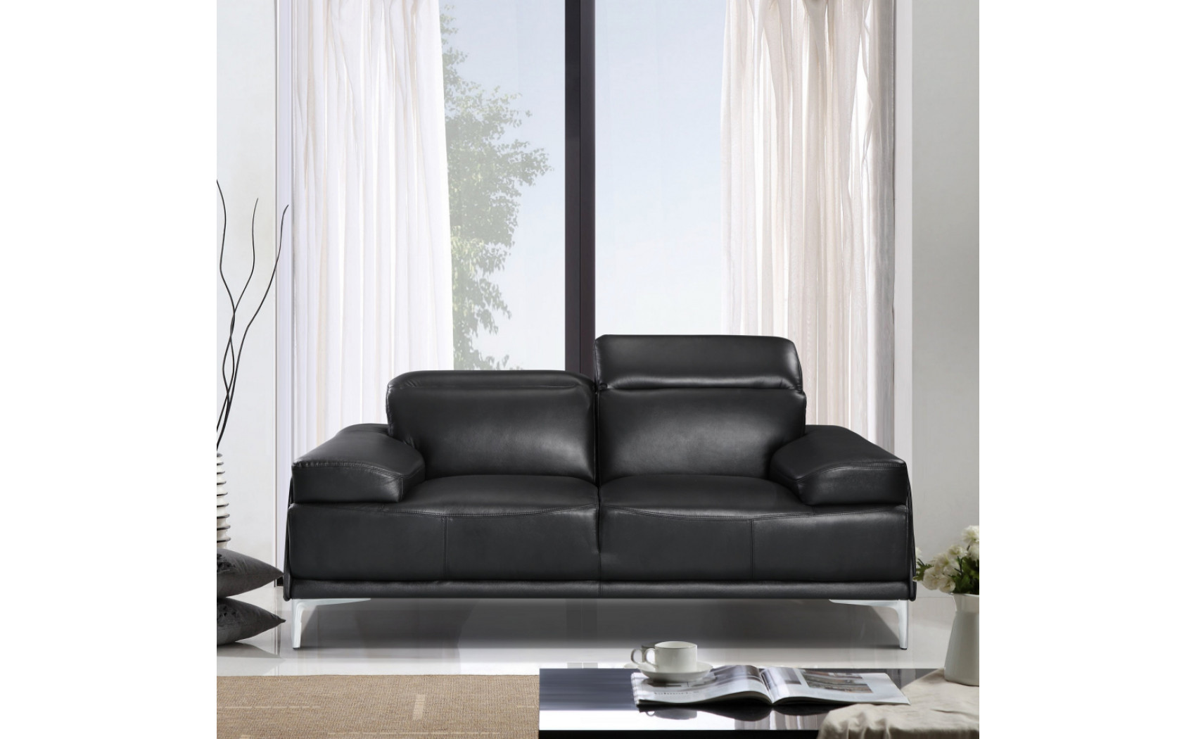 Nicolo Sofa Set Black J&M Furniture