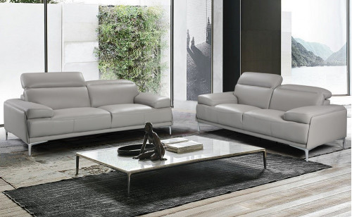 Nicolo Sofa Set Light Grey J&M Furniture Nicolo Sofa Set Light Grey J&M Furniture