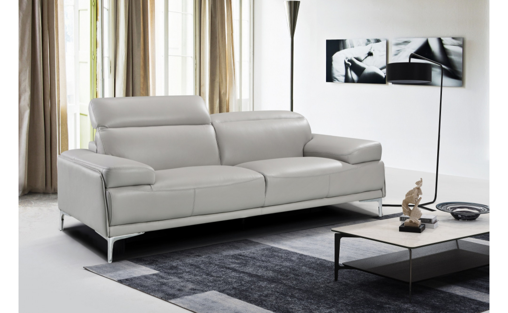 Nicolo Sofa Set Light Grey J&M Furniture
